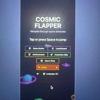 cosmic_flapper_bot в Telegram: космический Flappy Bird в 3D-формате